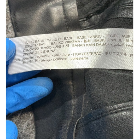 Zara Black Faux Leather Button Leggings New - Picture 6 of 6